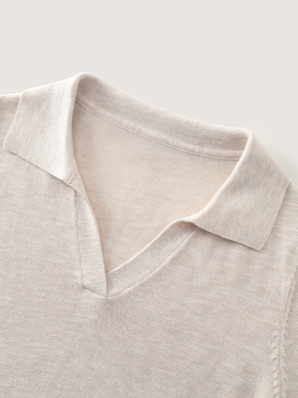 Heather Polo Collar Short Sleeve Pullover