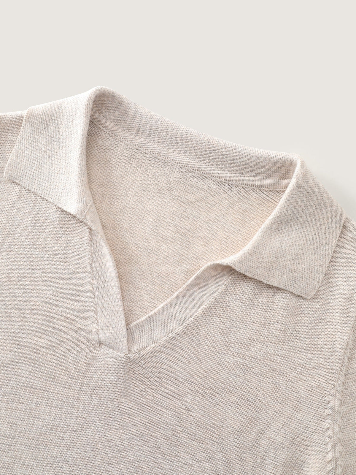 Heather Polo Collar Short Sleeve Pullover