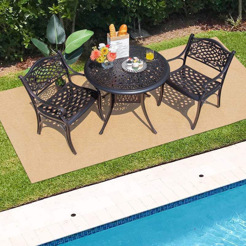 24Pcs All Weather Cast Aluminum Chairs With Armrests Amp Curved Seats Outdoor Dining Chairs Patio Bistro Armchairs - Comfortable And Ergonomic Design