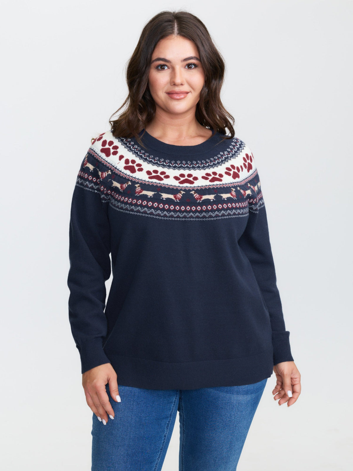 Supersoft Fair-Isle Stretchy Pullover