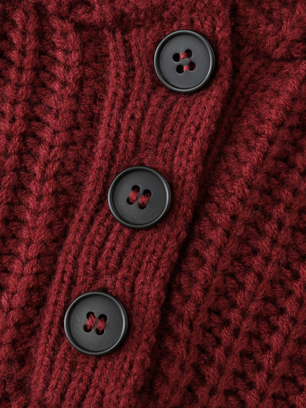 Hooded Textured Half Placket Button Pullover