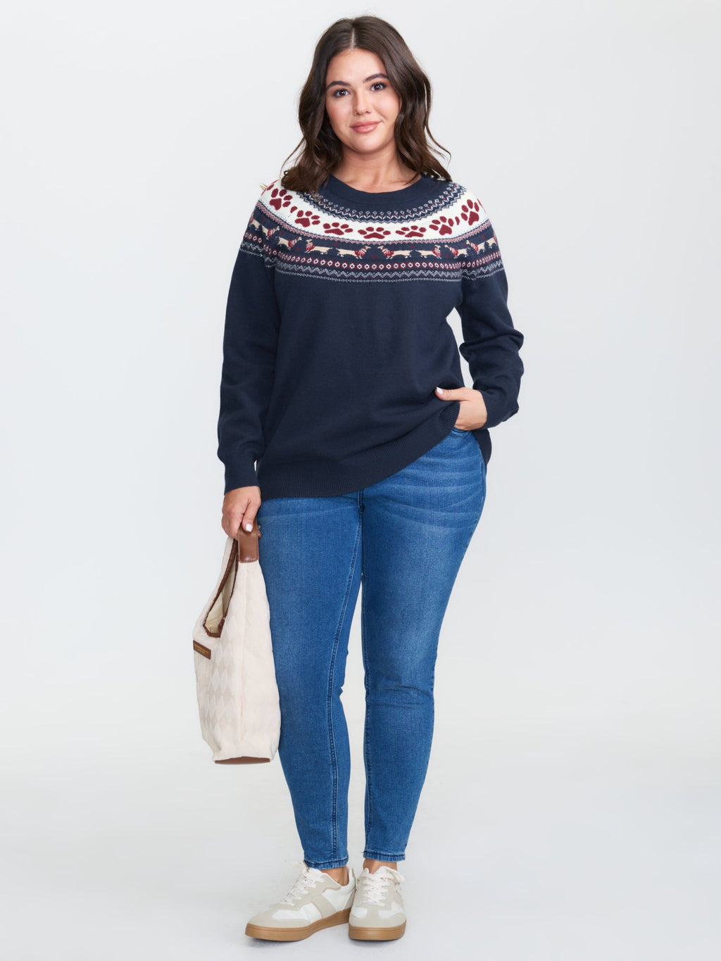 Supersoft Fair-Isle Stretchy Pullover