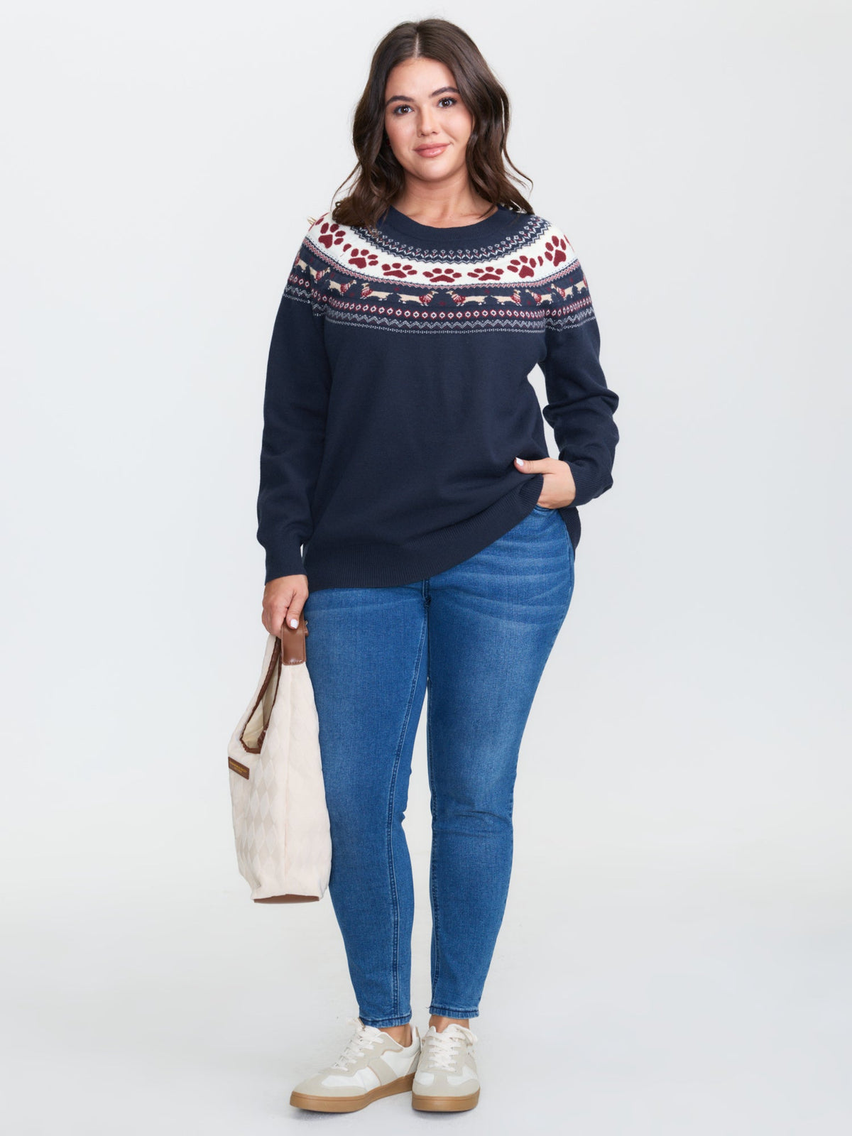 Supersoft Fair-Isle Stretchy Pullover