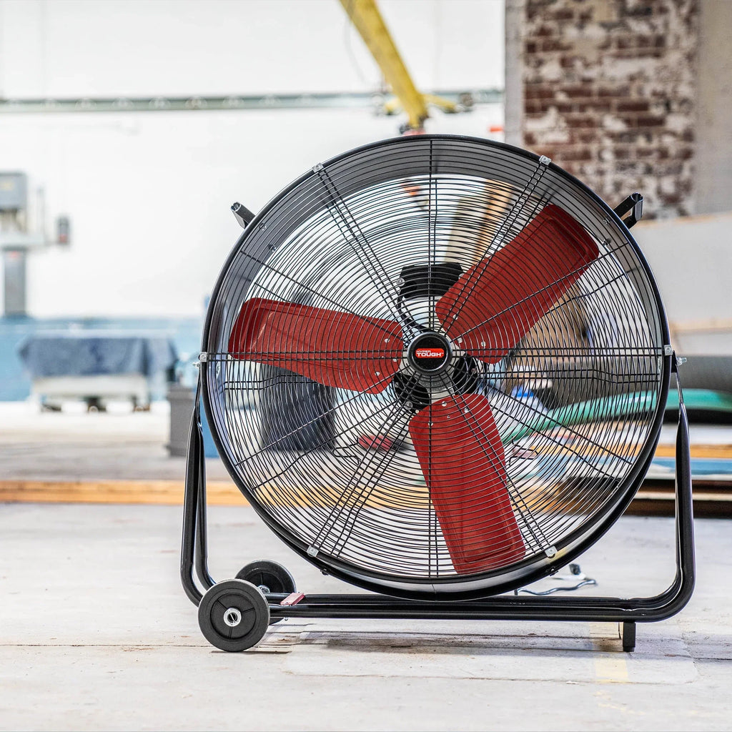 Hyper Tough New 30 inch High Velocity Tilted Drum Fan Red & Black