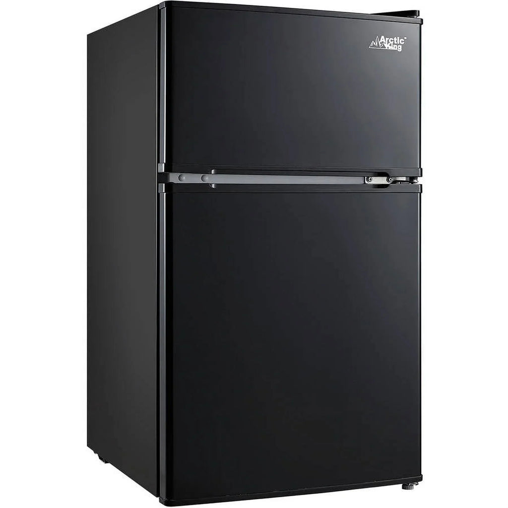 Arctic King 3.2 Cu ft Two Door Mini Fridge with Freezer, Stainless Steel, E-Star