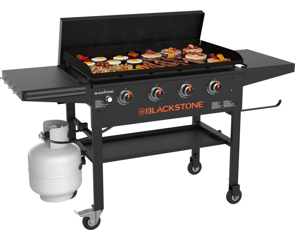 Blackstone Original Outdoor Griddle,4-Burner 36" Flat Top Grill with Hard Cover,Black