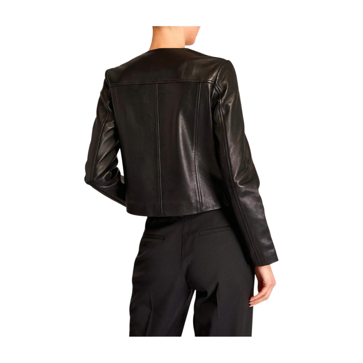 Captain Cory Black Women's Designer Leather Jacket 100% Real Lambskin. Button-Front. and Long Sleeves (XXX-Large)