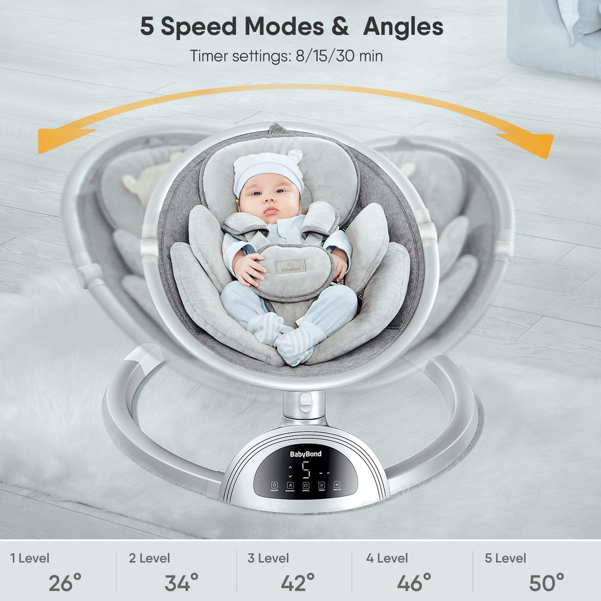 Infants BabyBond Bluetooth Speaker Positions