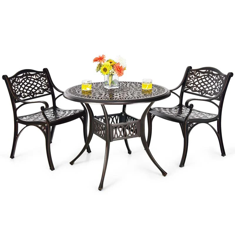 24Pcs All Weather Cast Aluminum Chairs With Armrests Amp Curved Seats Outdoor Dining Chairs Patio Bistro Armchairs - Comfortable And Ergonomic Design