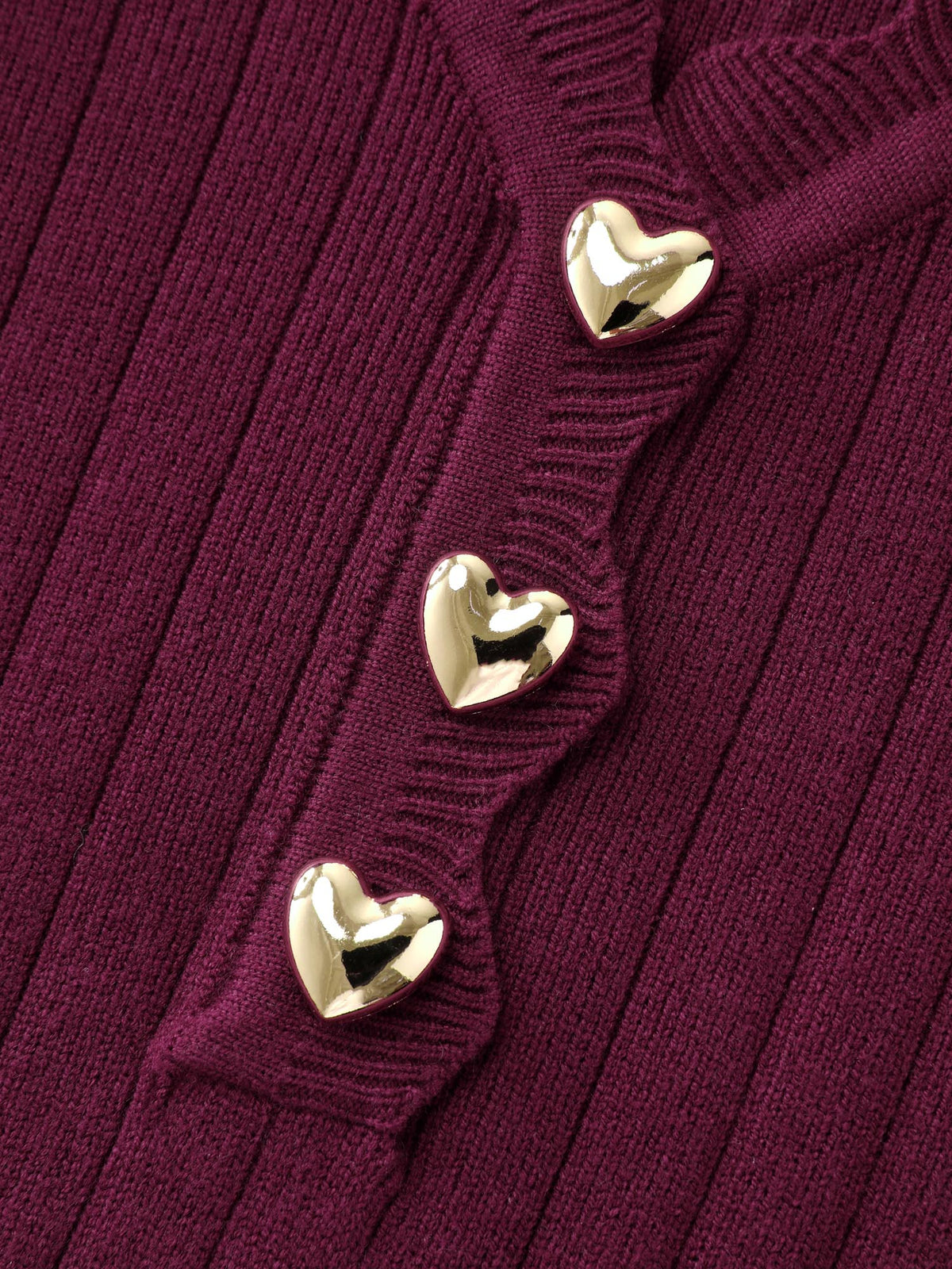 Chiffon Sheer Sleeve Heart Shaped Button Pullover