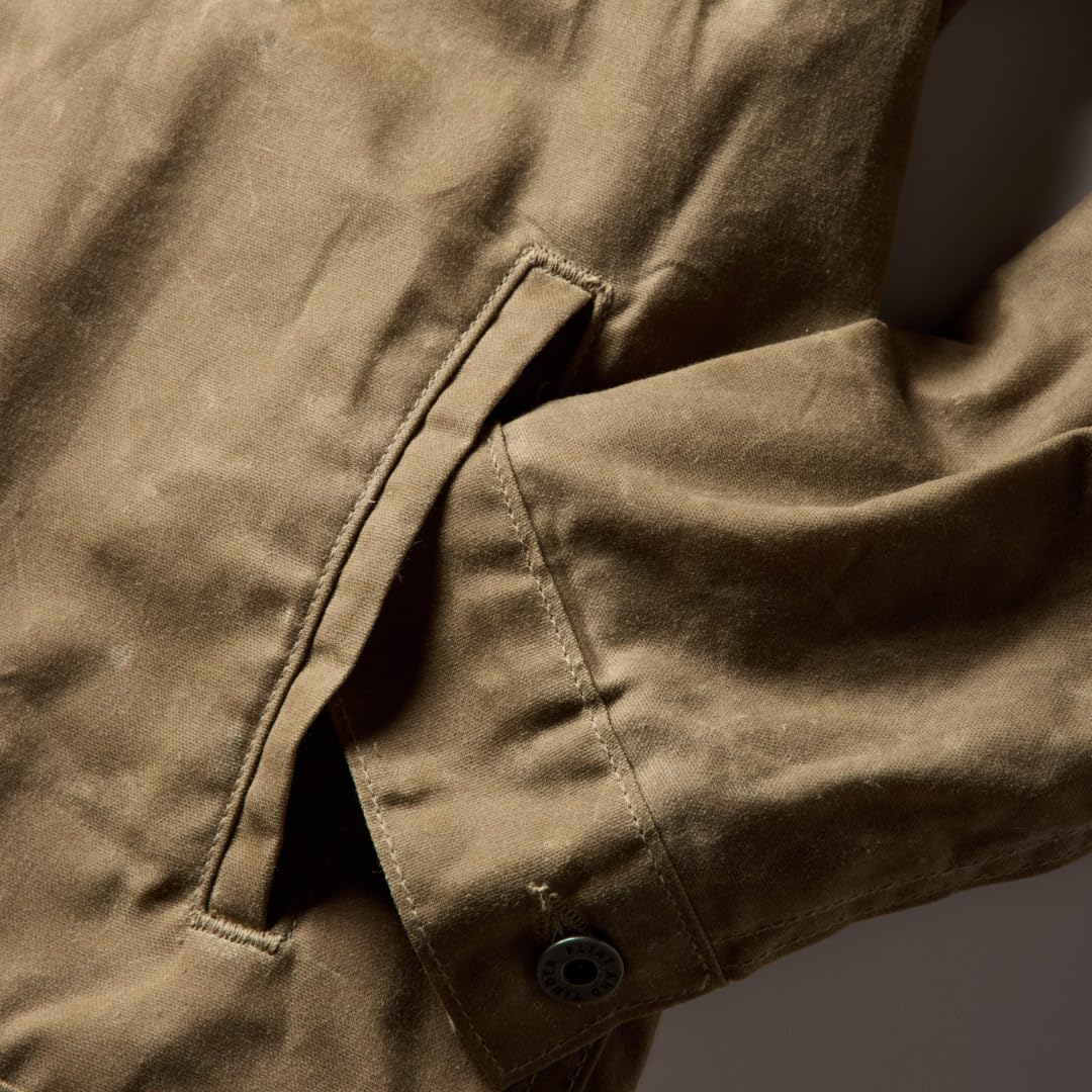 Huckberry Flint and Tinder Men's Flannel-Lined Waxed Trucker Jacket