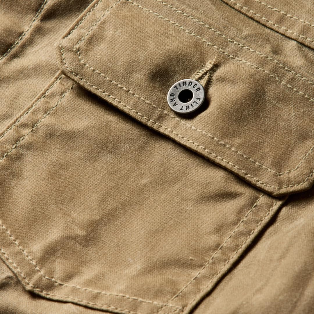 Huckberry Flint and Tinder Men's Flannel-Lined Waxed Trucker Jacket