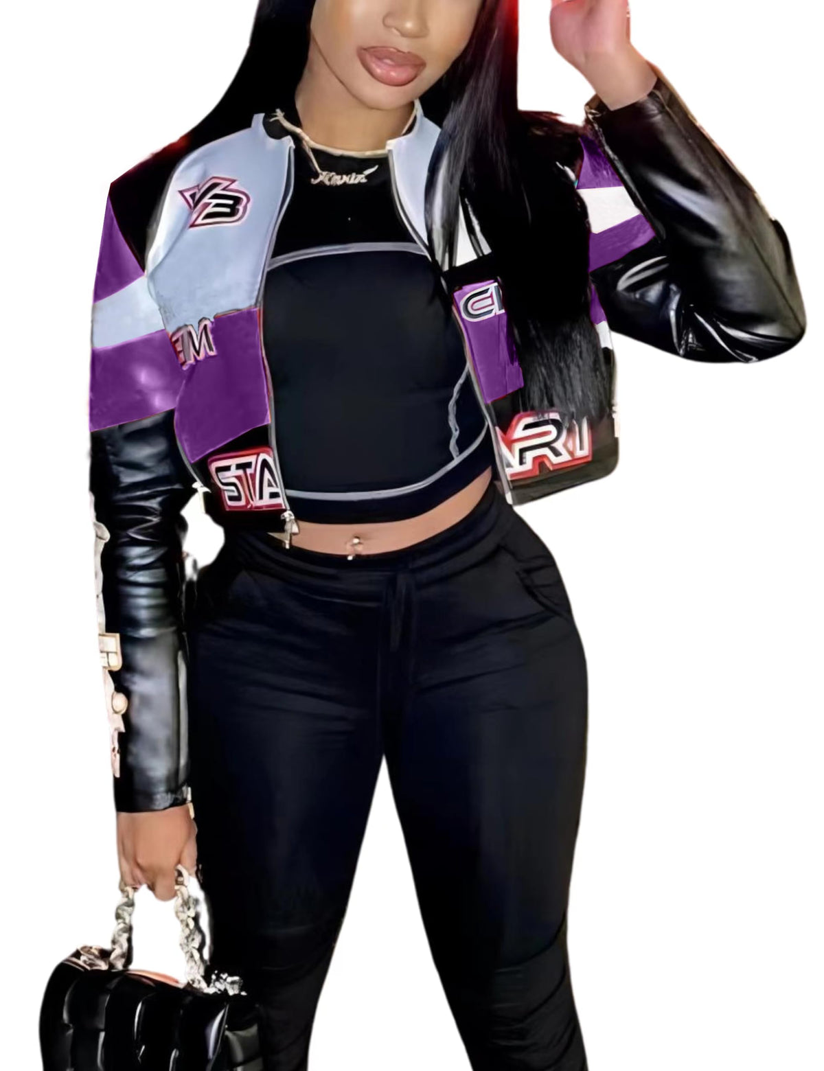 Leather Jacket Women Zipper Moto Biker Short Leather Jacket Women Bomber Jacket Women Faux Leather Jacket