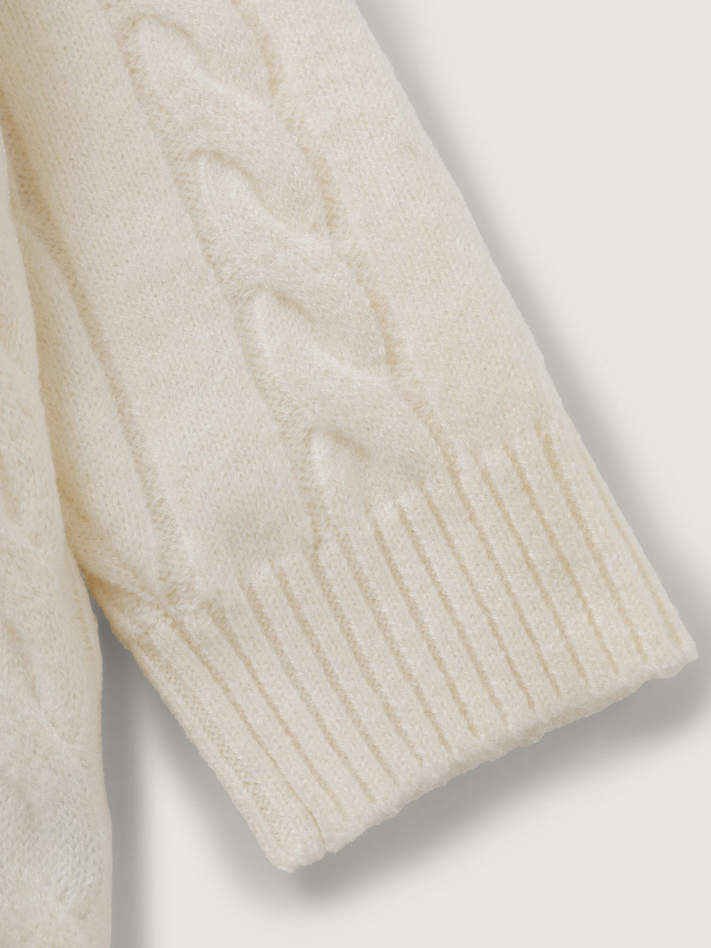 Supersoft Cable Knit Polo Collar Solid Pullover