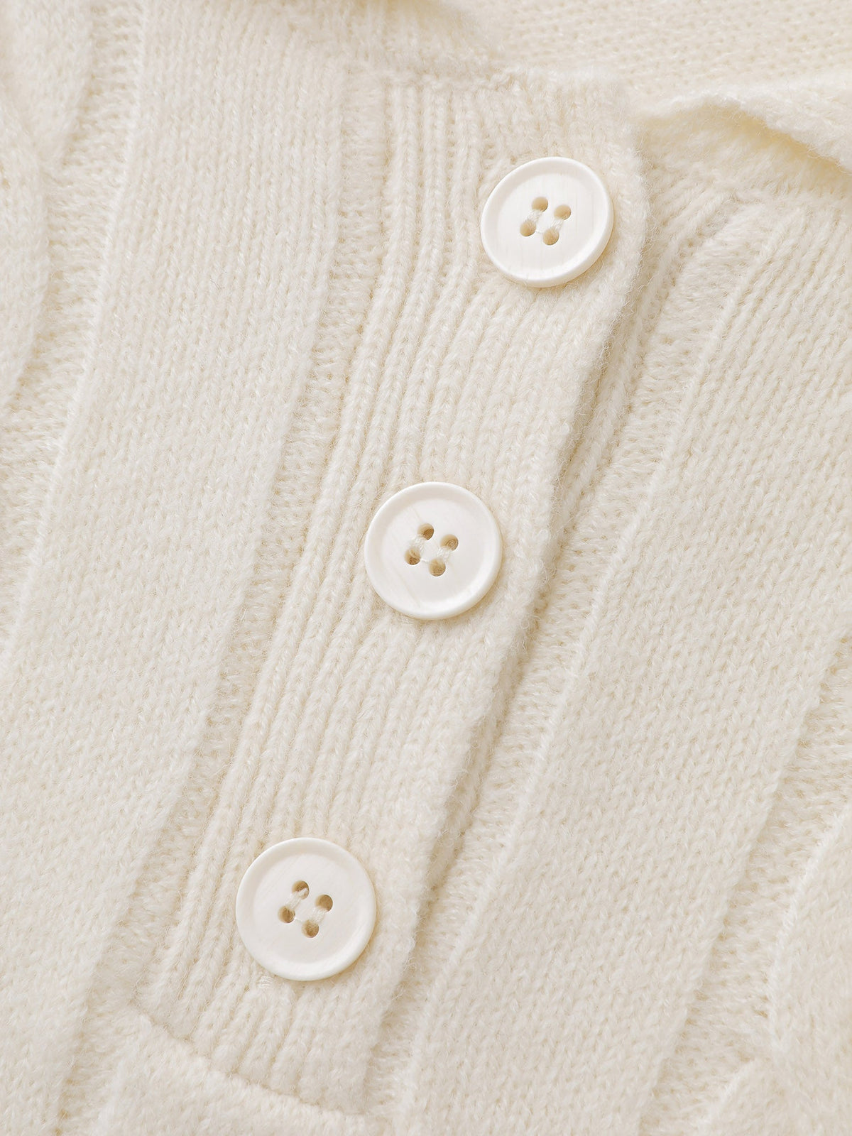 Supersoft Cable Knit Polo Collar Solid Pullover