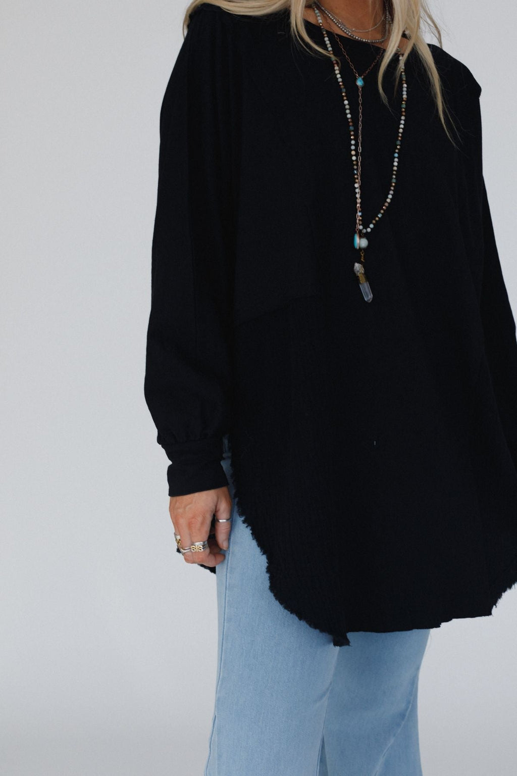 The Nest Nothing Better Contrast Top - Black
