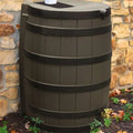 40 Gallon Rain Barrel with Darkened Ribs Oak