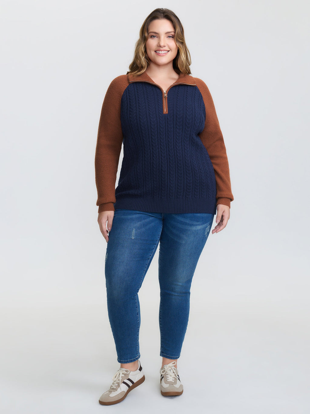 Supersoft Colorblock Half Zipper Pullover