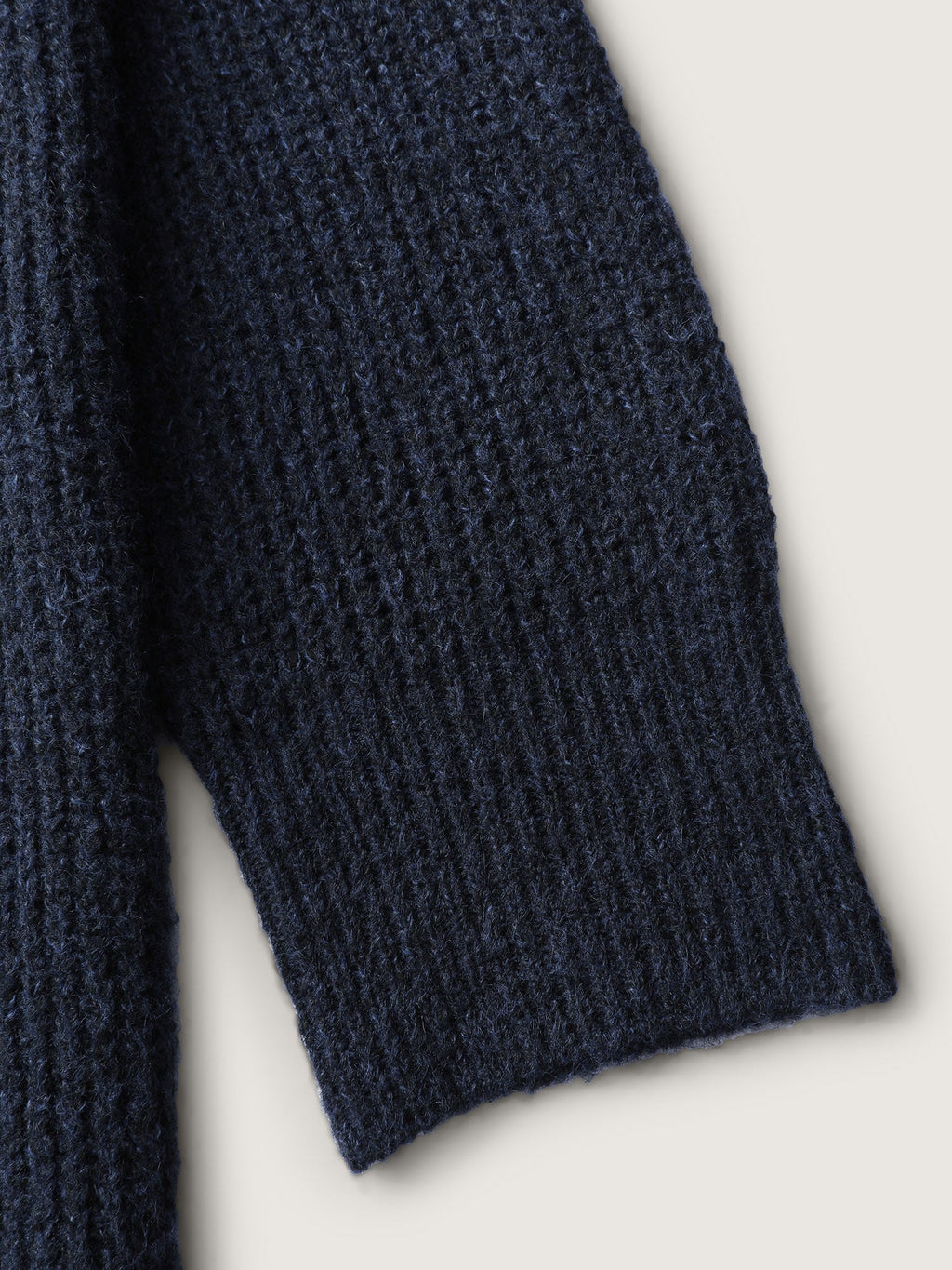 Colorblock Textured Mock Neck Pullover