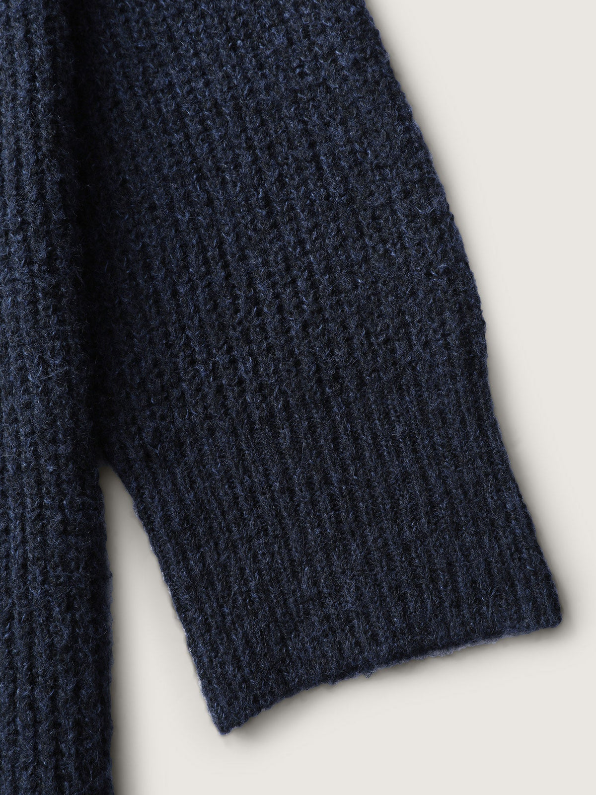 Colorblock Textured Mock Neck Pullover