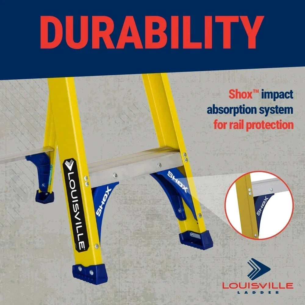 Louisville Ladder 5-Foot Fiberglass Step Ladder,250-Pound Load Capacity,Type I,FS2005