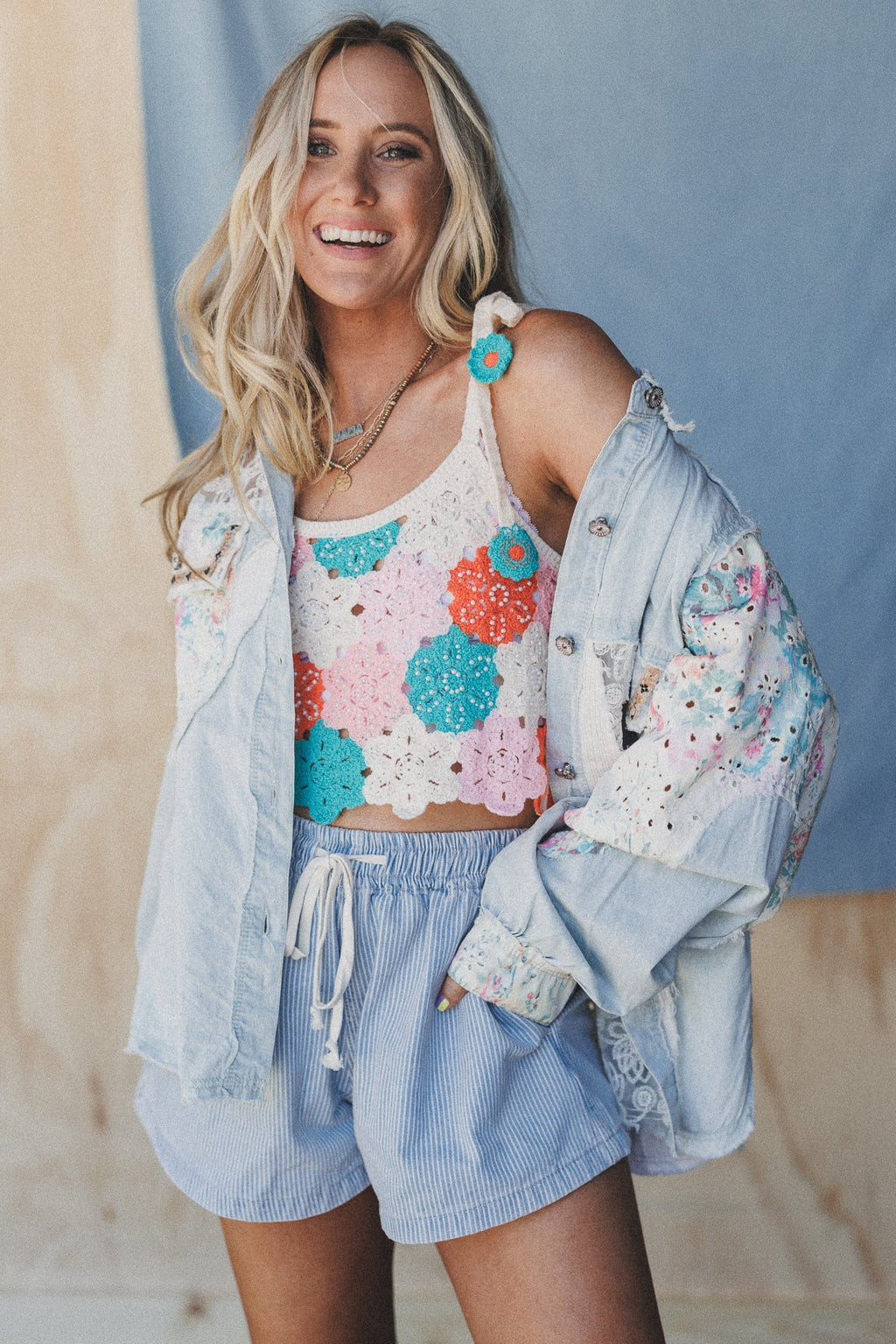 Daisy Dreamer Crochet Top - Multi