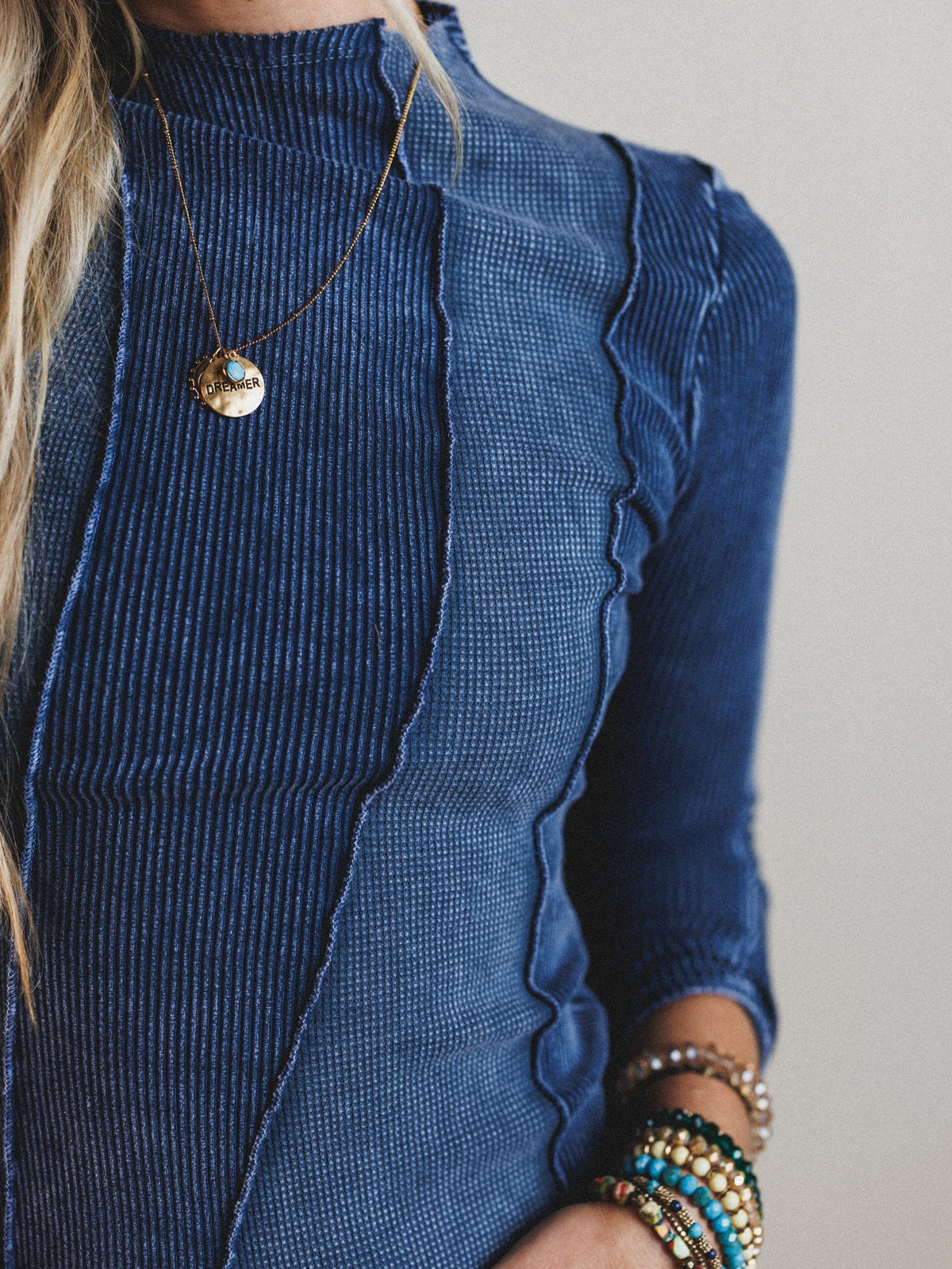 Willow Winds Long Sleeve Top - Navy