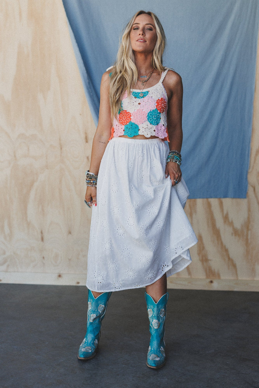 Daisy Dreamer Crochet Top - Multi