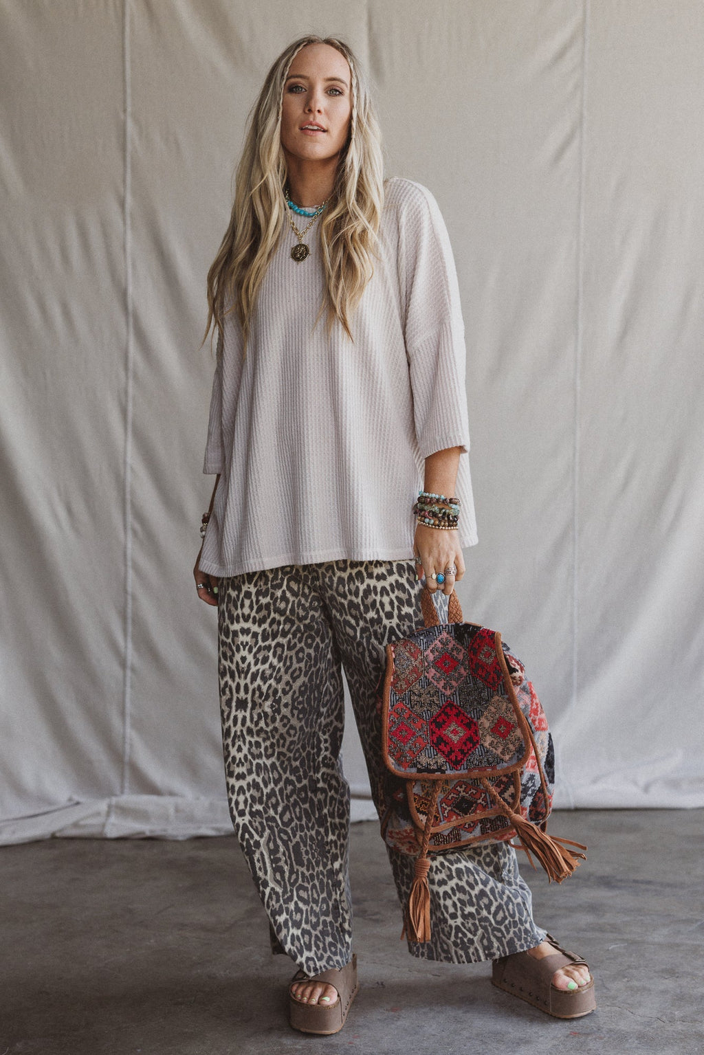 The Nest Airis Long Sleeve Top - Oatmeal