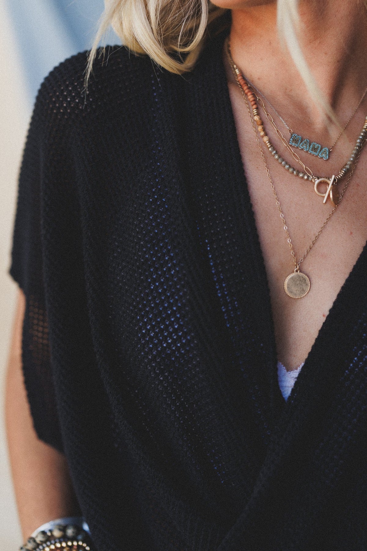 The Nest Cruising V Neck Top - Black