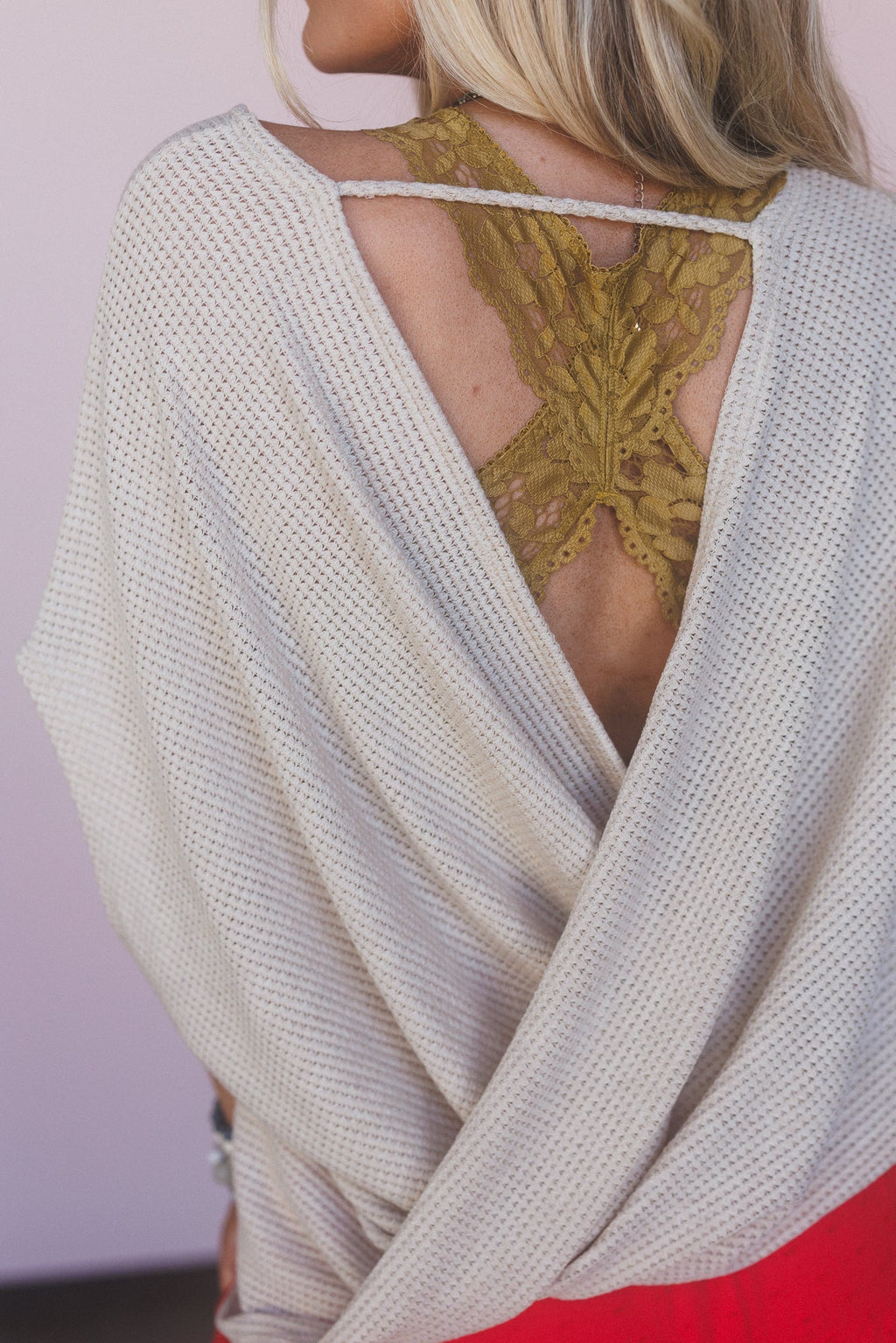 The Nest Cruising V Neck Top - Oatmeal