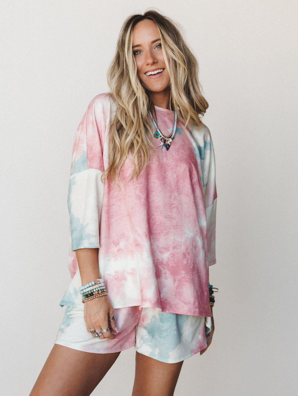 The Nest On The Daily Oversized Slit Top - Tie Dye