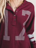 Home Team Long Sleeve Top - Burgundy