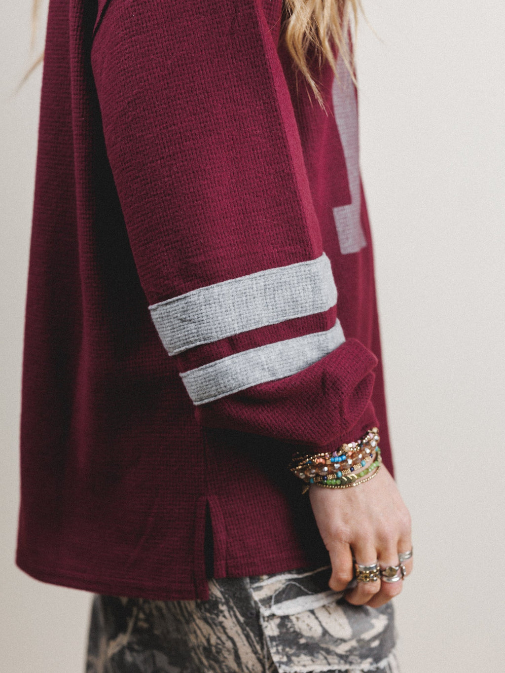 Home Team Long Sleeve Top - Burgundy