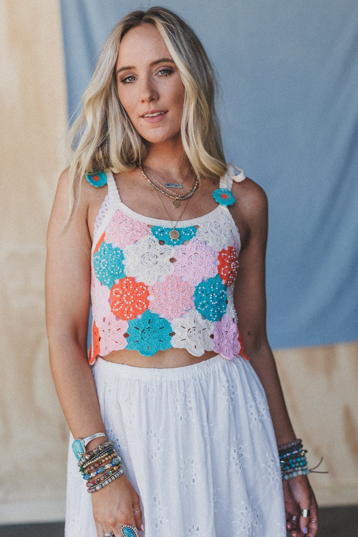 Daisy Dreamer Crochet Top - Multi