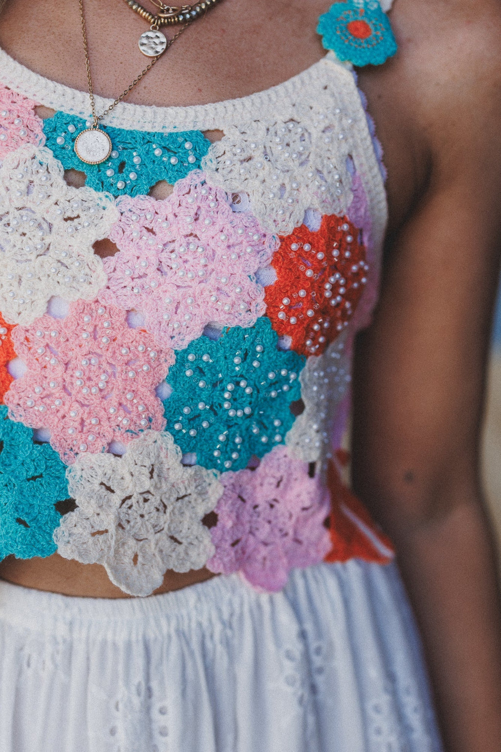 Daisy Dreamer Crochet Top - Multi
