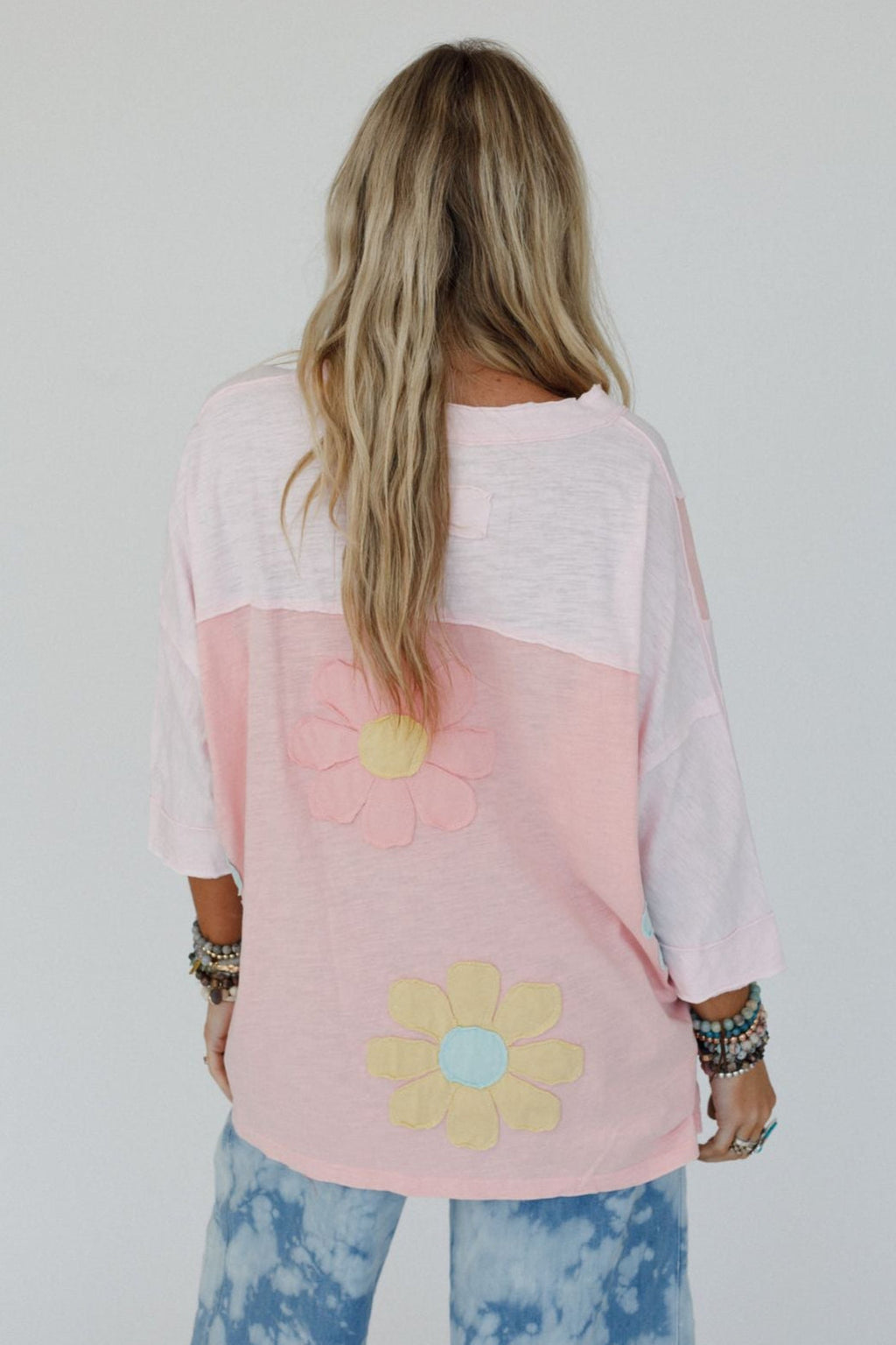 Chasing Bliss Flower Patch Top - Pink