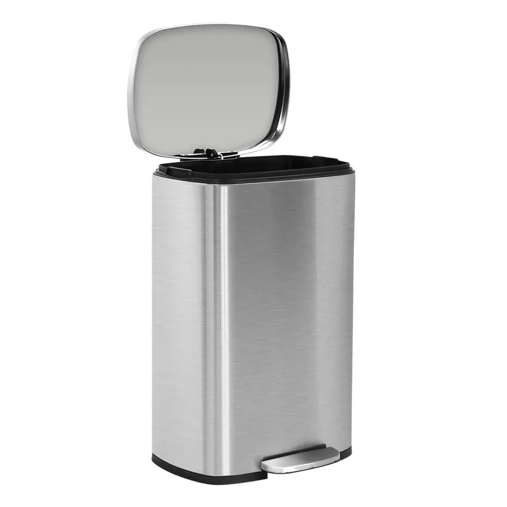 Bigacc 13 Gallon 50 Liter Kitchen Trash Can with Touch-Free & Motion Sensor, Automatic Stainless-Steel Garbage Can, Anti-Fingerprint Mute Designed Trash Bin Brushed Stainless Steel