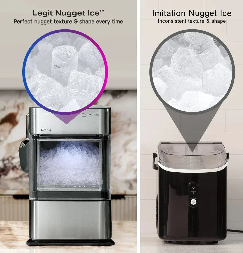 GE Profile Opal 2.0 Ultra Nugget Ice Maker with Scale Inhibiting Filter,Scoop Included,38 lbs in 24 Hours,Pellet Ice Machine with WiFi & Smart Connected,Stainless Steel