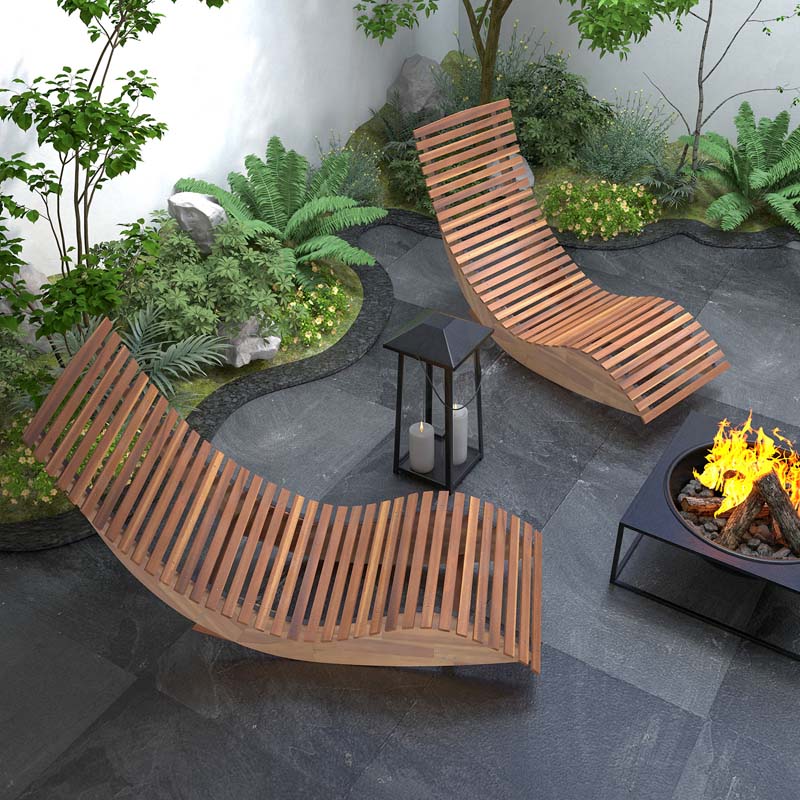 Acacia Wood Outdoor Patio Rocking Chair With Widened Slatted Seat Amp High Back Porch Rocker Sun Lounger For Backyard Garden - Comfortable And Ergonomic Design