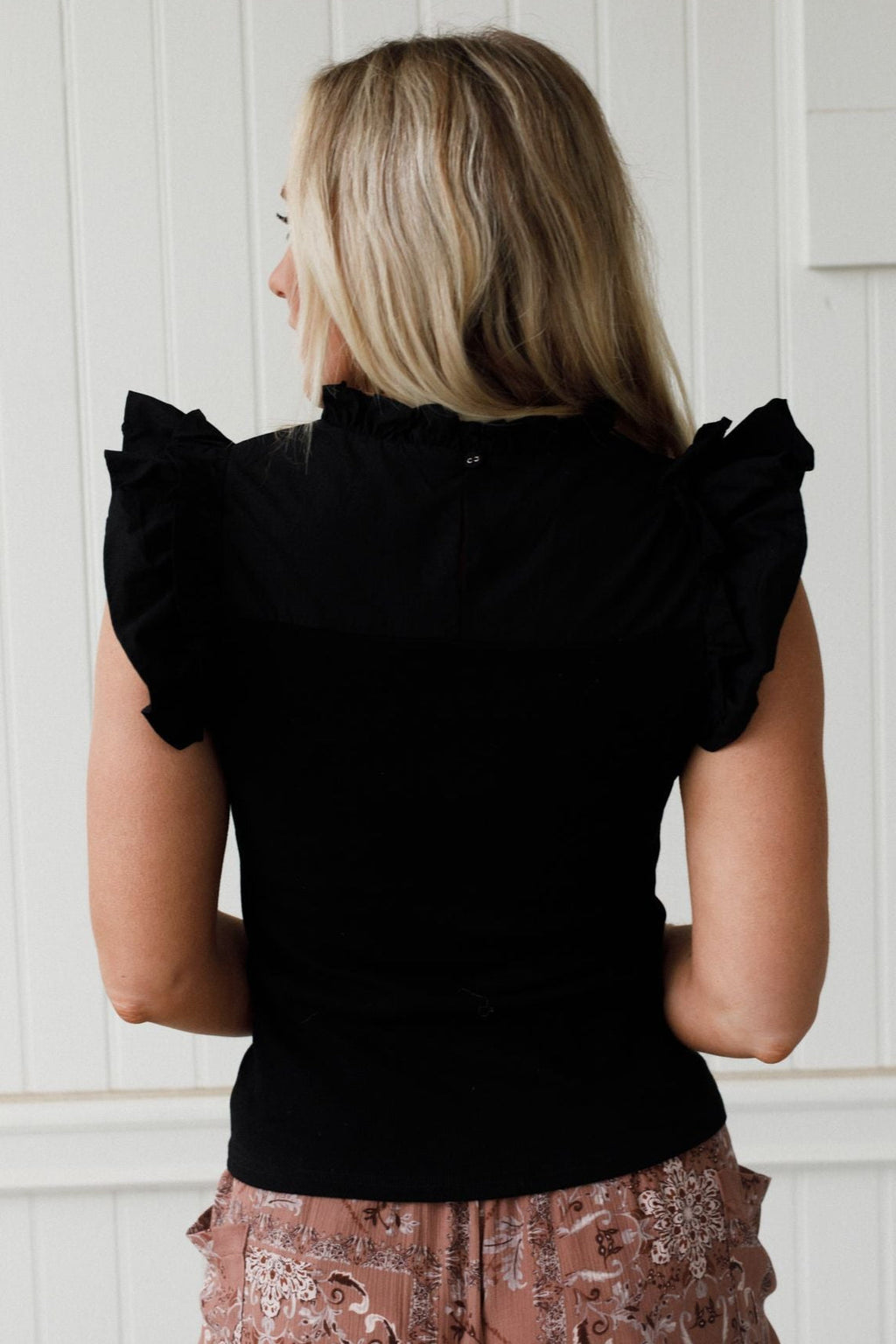 Always Lovely Embroidered Top - Black