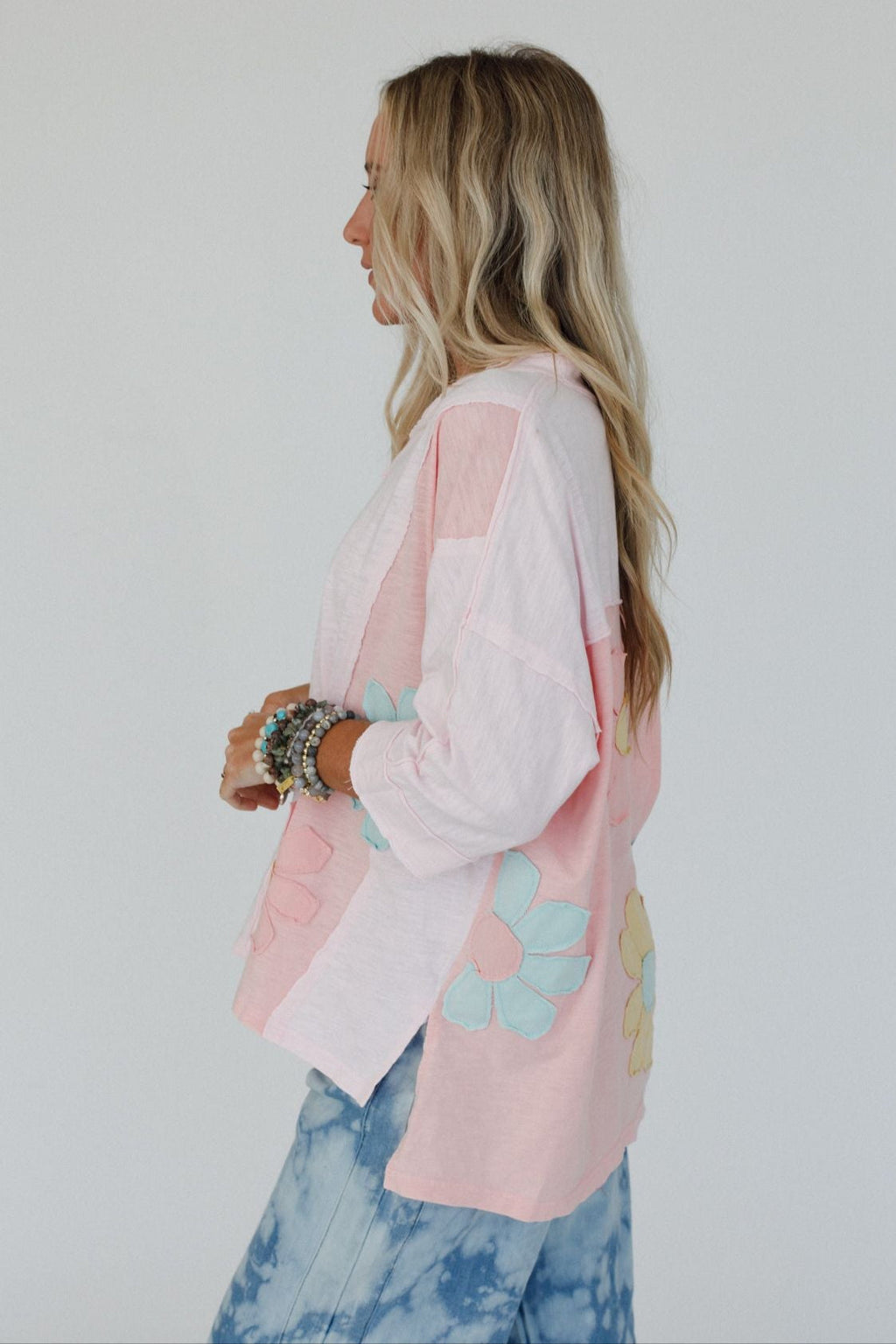 Chasing Bliss Flower Patch Top - Pink